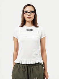 My Lucky Number Top - White