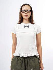 My Lucky Number Top - White